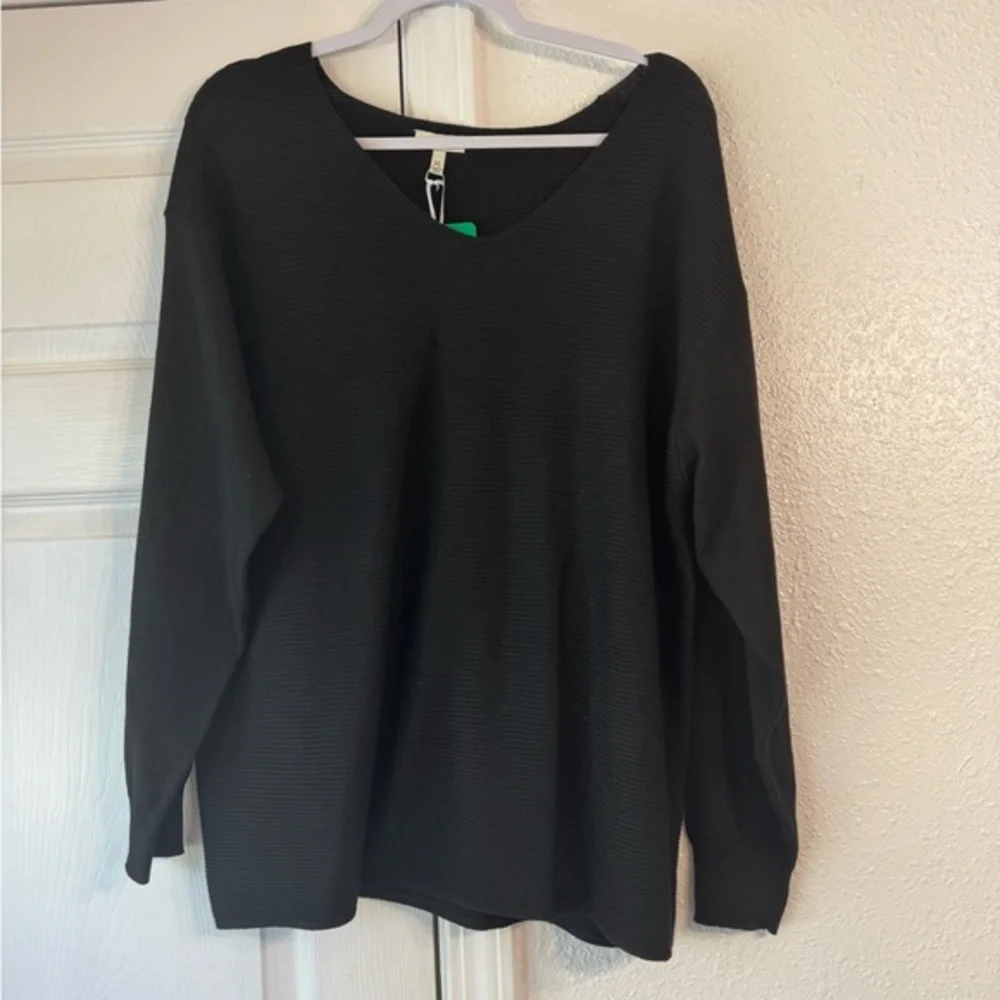 Ella Moss Black V-Neck Sweater